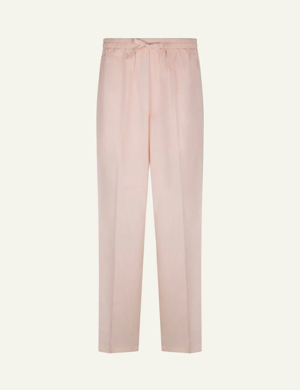 Umit Benan Julian Paradiso silk pants beige relaxed fit front flat view