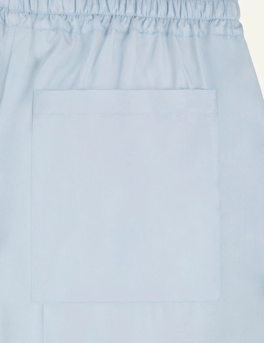 Umit Benan Julian Paradiso silk pants light blue relaxed fit back detail flat view