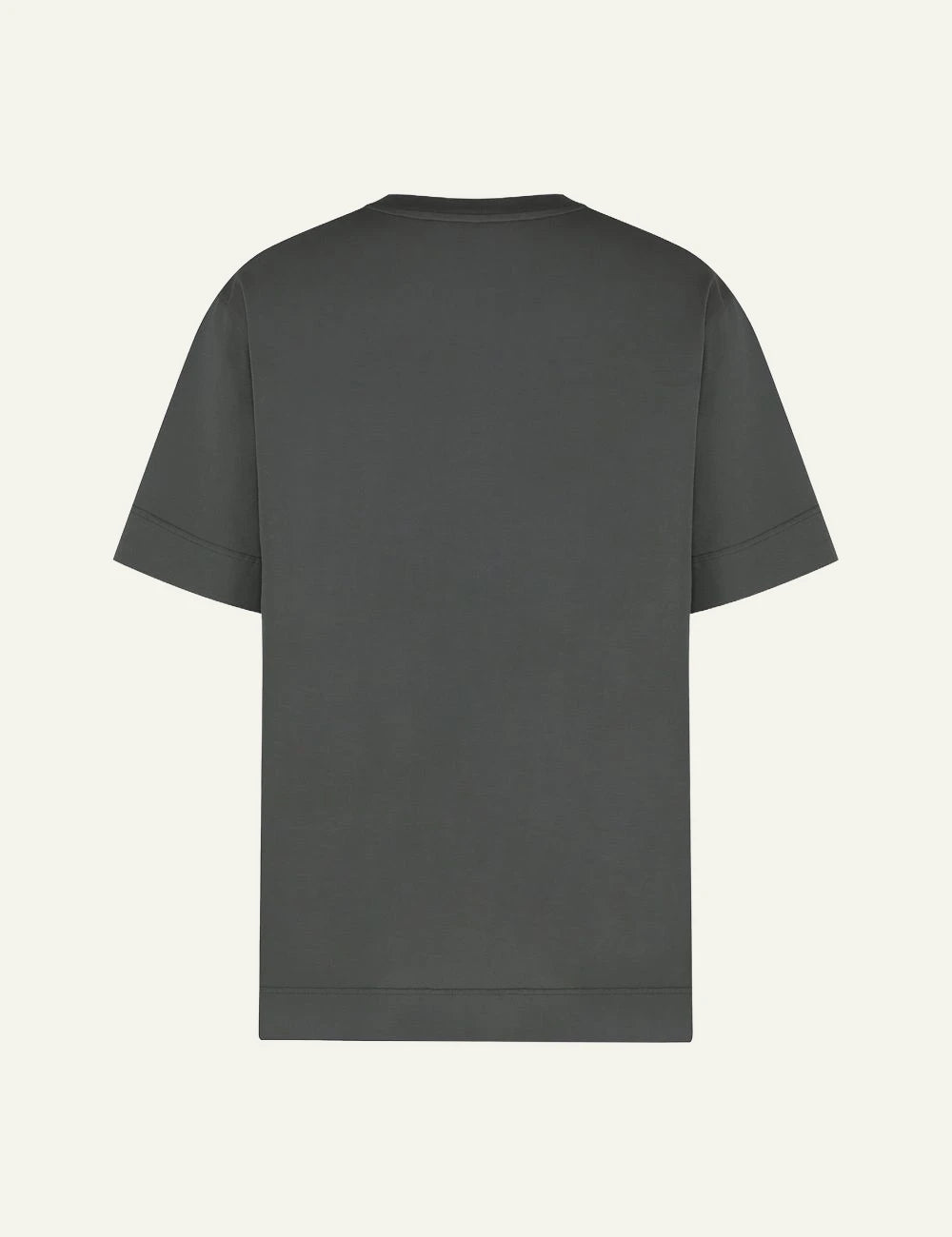 Umit Benan Paradiso t-shirt dark grey oversized crewneck back flat view