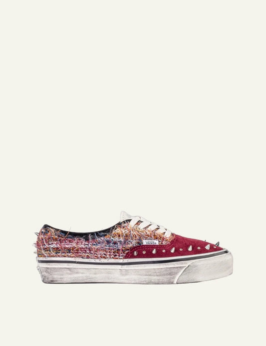 Vans Women’s Burgundy Multicolor Mohair Studded Sneakers