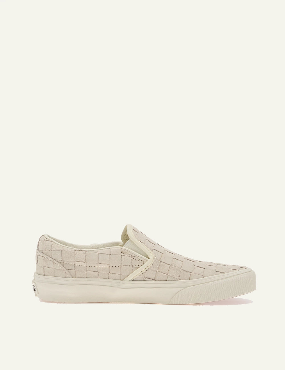 Vans Women’s White Woven Suede Slip-On Sneakers