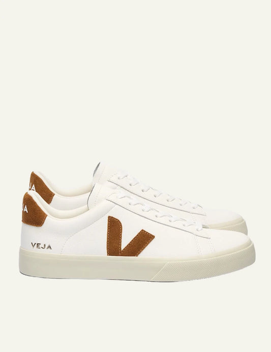 veja sneakers campo leather white camel side