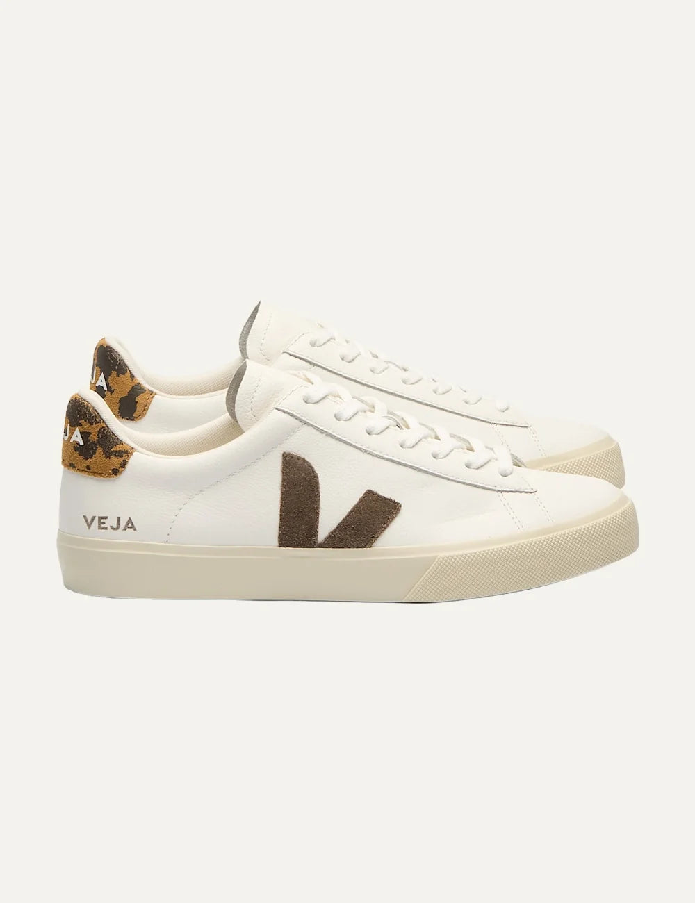 VEJA unisex Campo Leather White Camel Wild Country sneakers profile