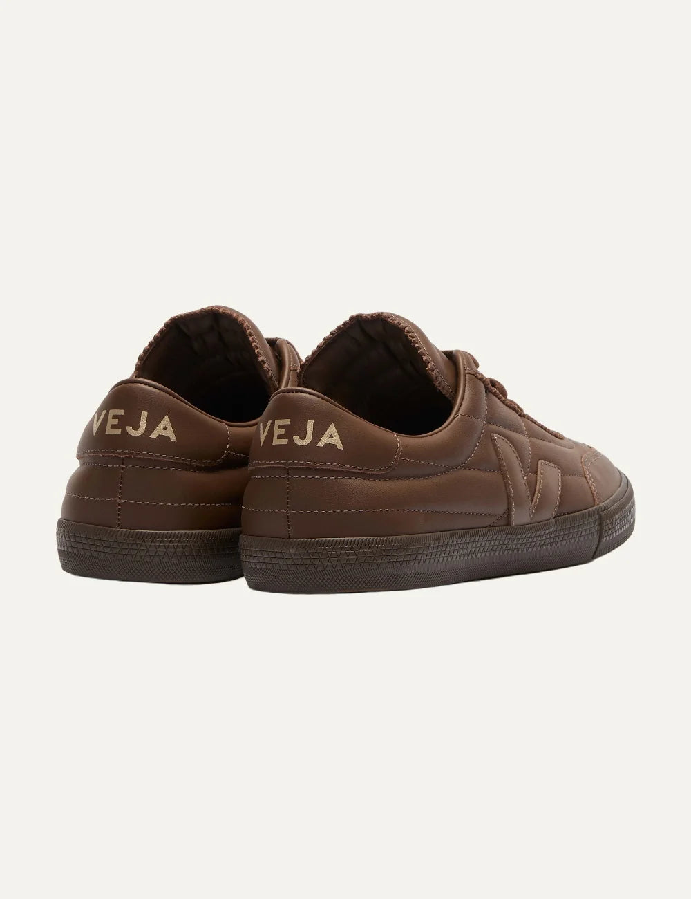 VEJA unisex Panenka Signature Leather Walnut Eagle brown leather sneakers back