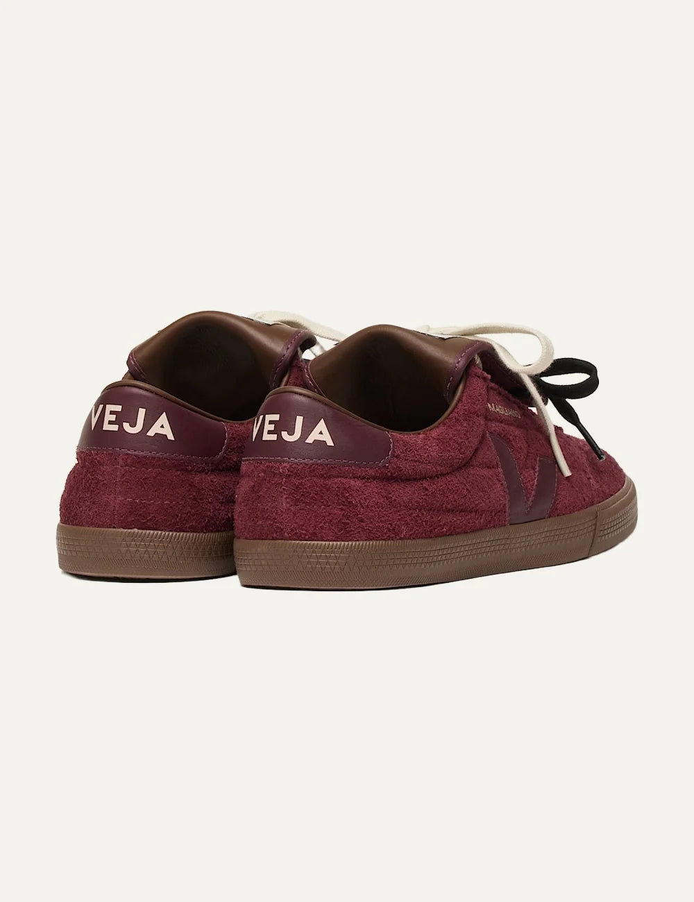 VEJA x Magliano unisex Panenka suede sneakers in burgundy with folded tongue back