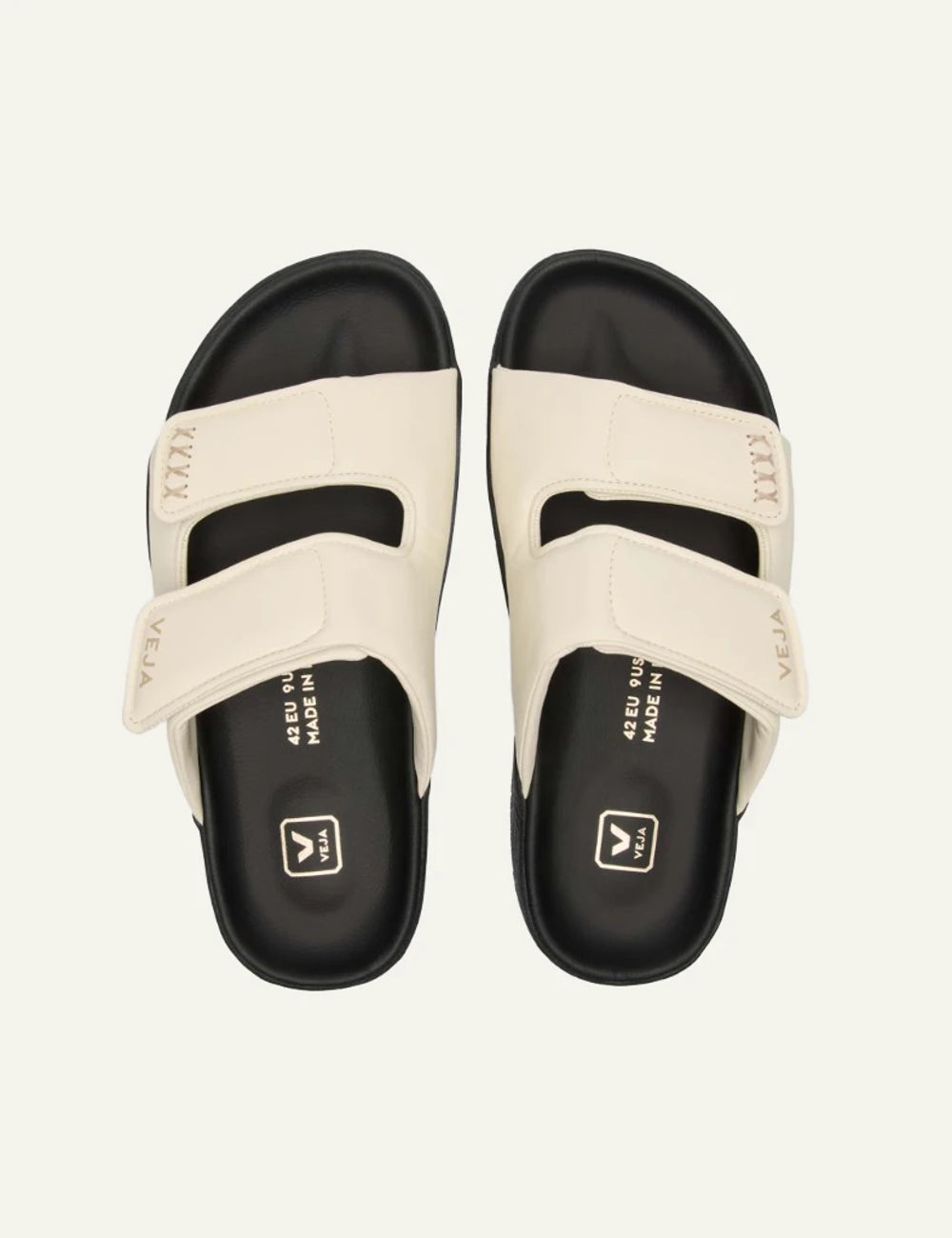 Veja Etna Bold sandal leather off white top view