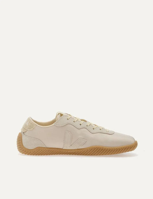 veja jitsu leather sneakers beige gum side view