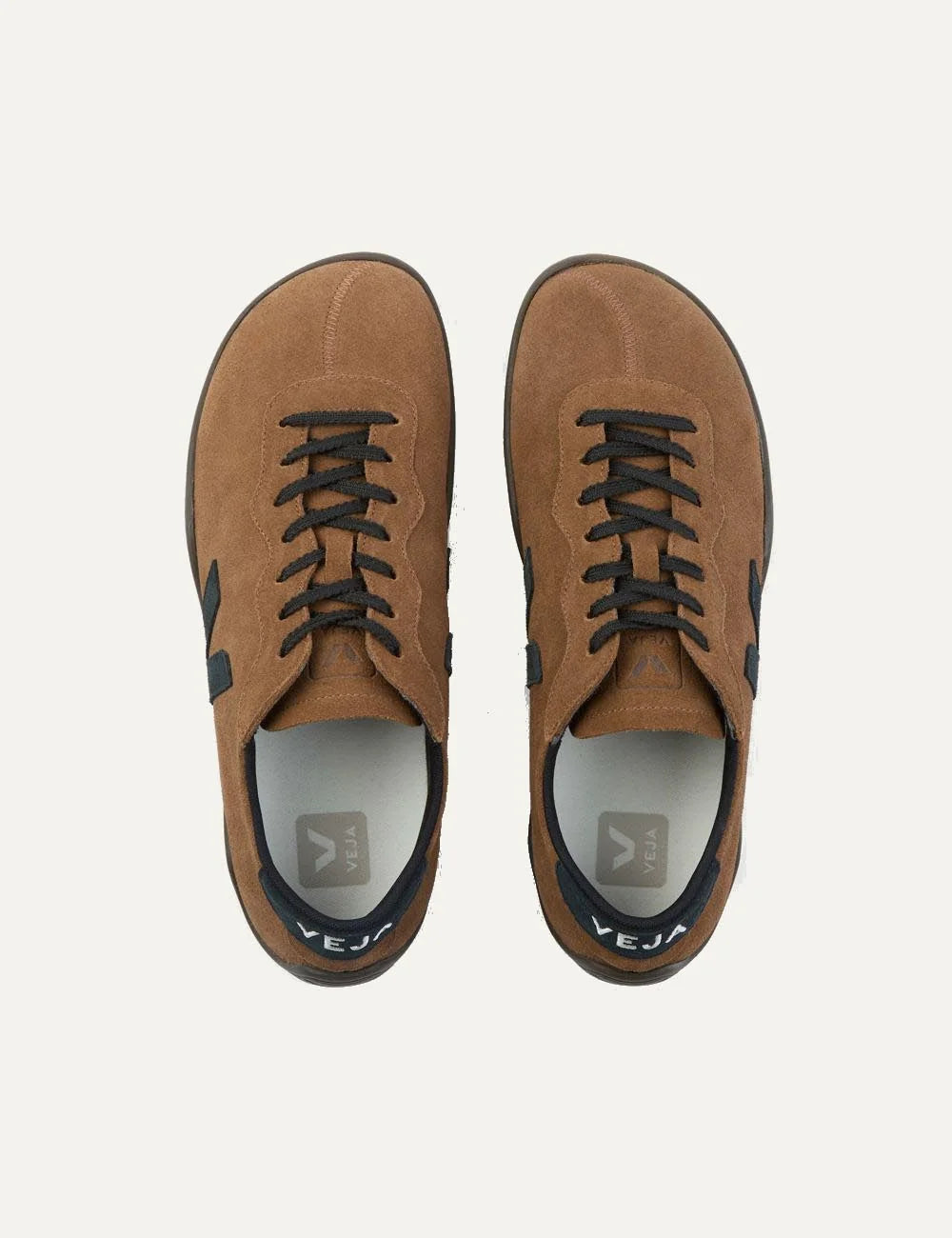 veja jitsu suede sneakers brown black top pair view