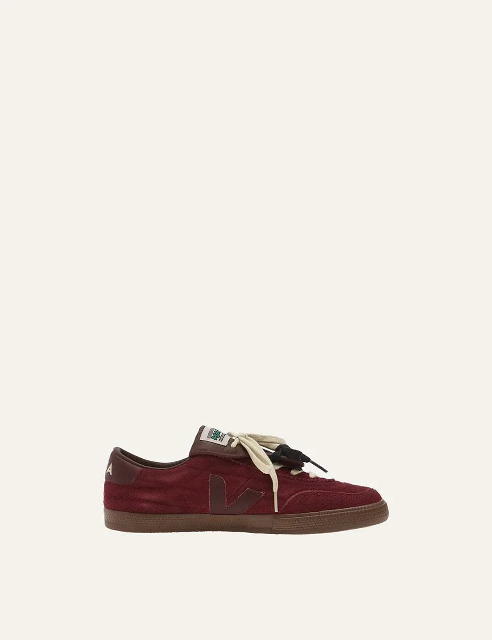VEJA x Magliano unisex Panenka suede sneakers in burgundy with folded tongue