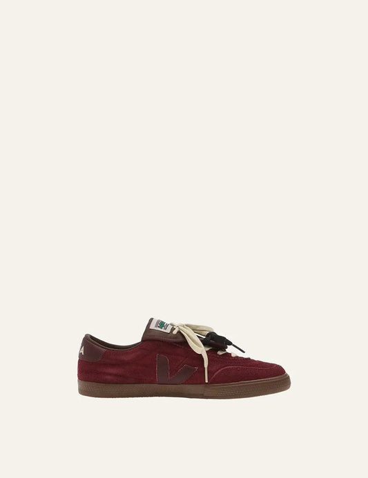 VEJA x Magliano unisex Panenka suede sneakers in burgundy with folded tongue