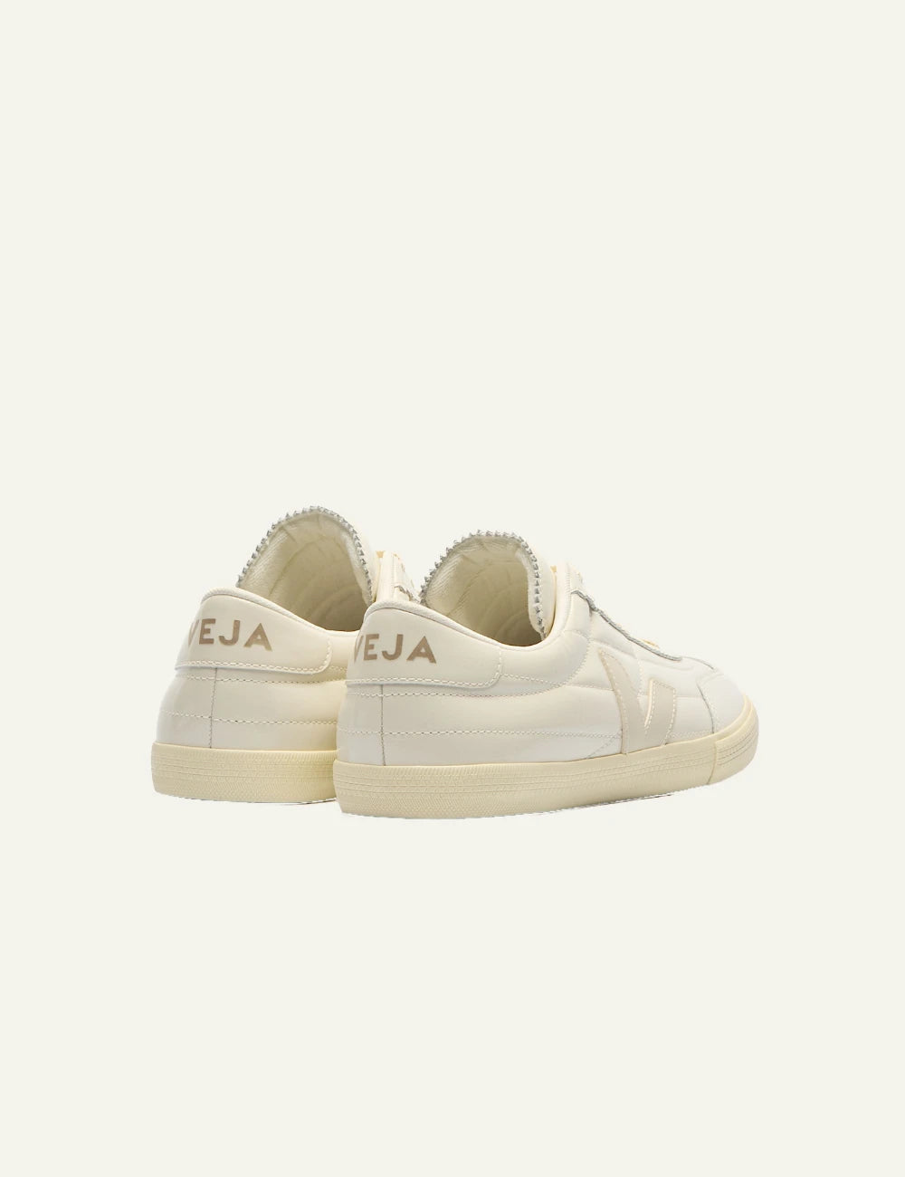veja panenka leather sneakers beige tonal back view