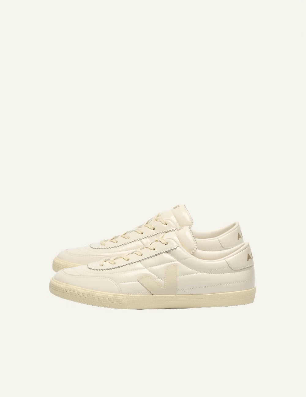 veja panenka leather sneakers beige tonal profil view