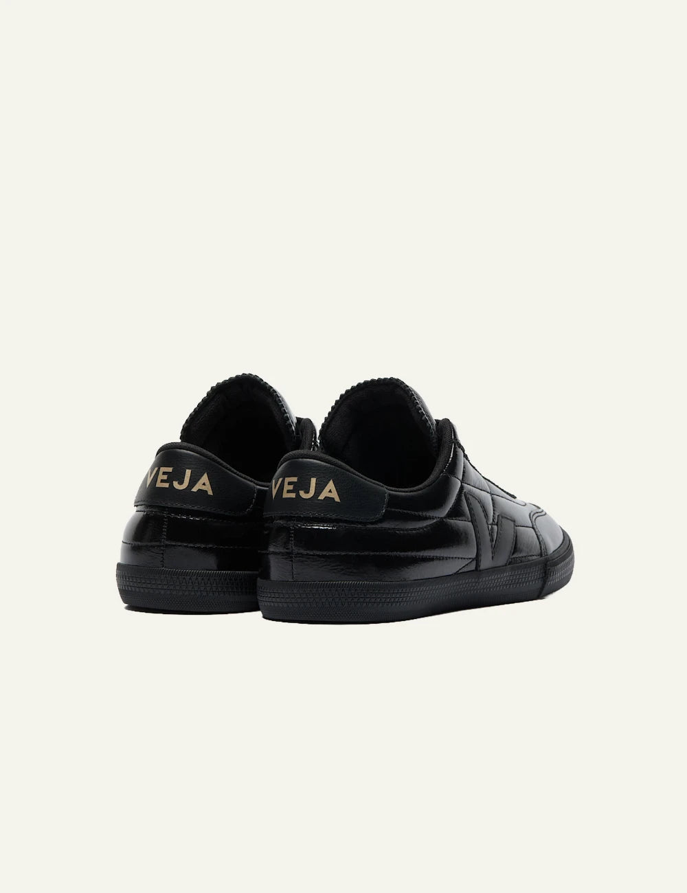 veja panenka leather sneakers black tonal back view