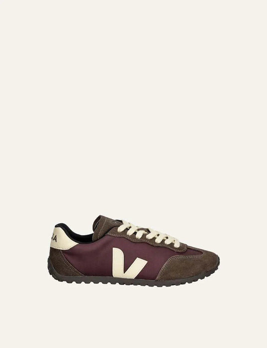 VEJA unisex GT burgundy and brown sneakers with suede panels and cream V logo