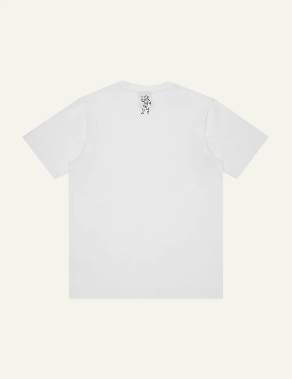 White T-Shirt With Billionaire Boys Club Camo Logo Print Back Flat View