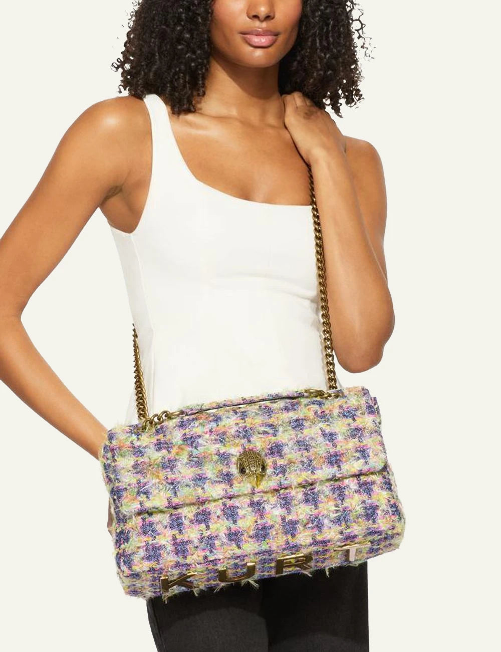 Γυναικεία Kurt Geiger Kensington XXL tweed worn crossbody