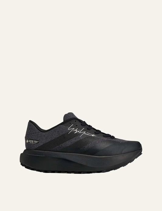 Unisex Y-3 EVO SL ATR GTX black sneakers with textile and synthetic upper, GORE-TEX Invisible Fit, LightstrikePro cushioning, rubber outsole and Yohji Yamamoto signature