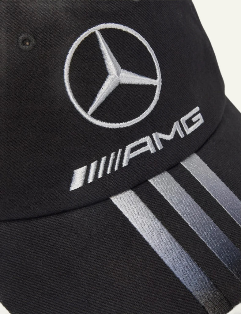 Y-3 Mercedes AMG Petronas cap black logo close view