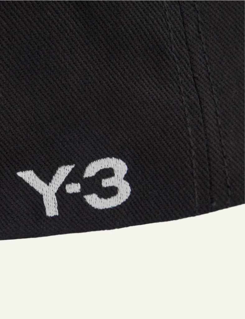 Y-3 Mercedes AMG Petronas cap black logo detail view
