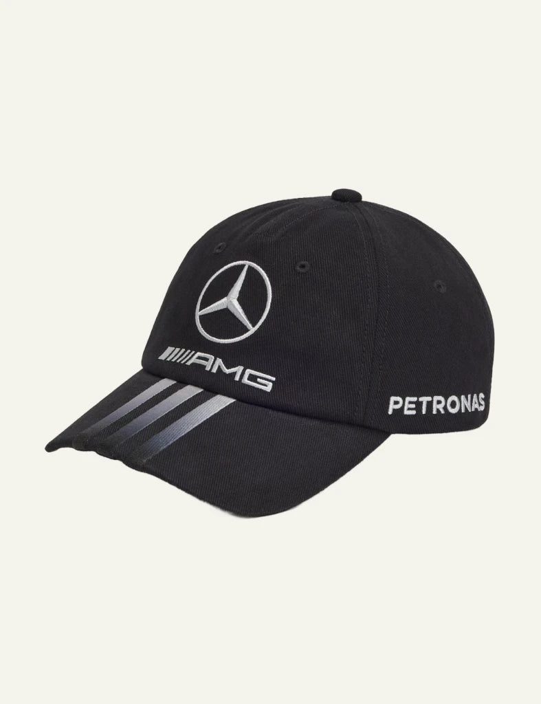 Y-3 Mercedes AMG Petronas cap black logo front view