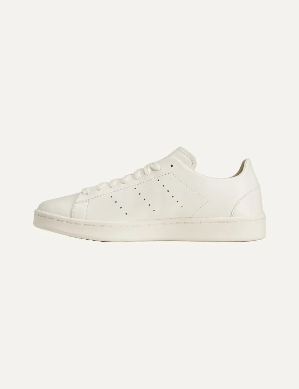 Y-3 men's off-white leather sneakers with Yohji Yamamoto signature side