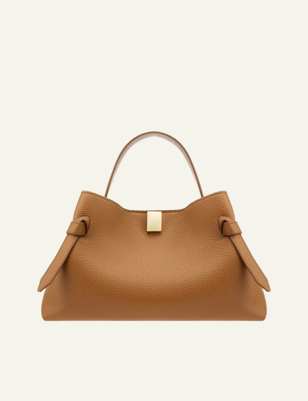 Yuzefi Gyoza pebble leather bag hazel front view