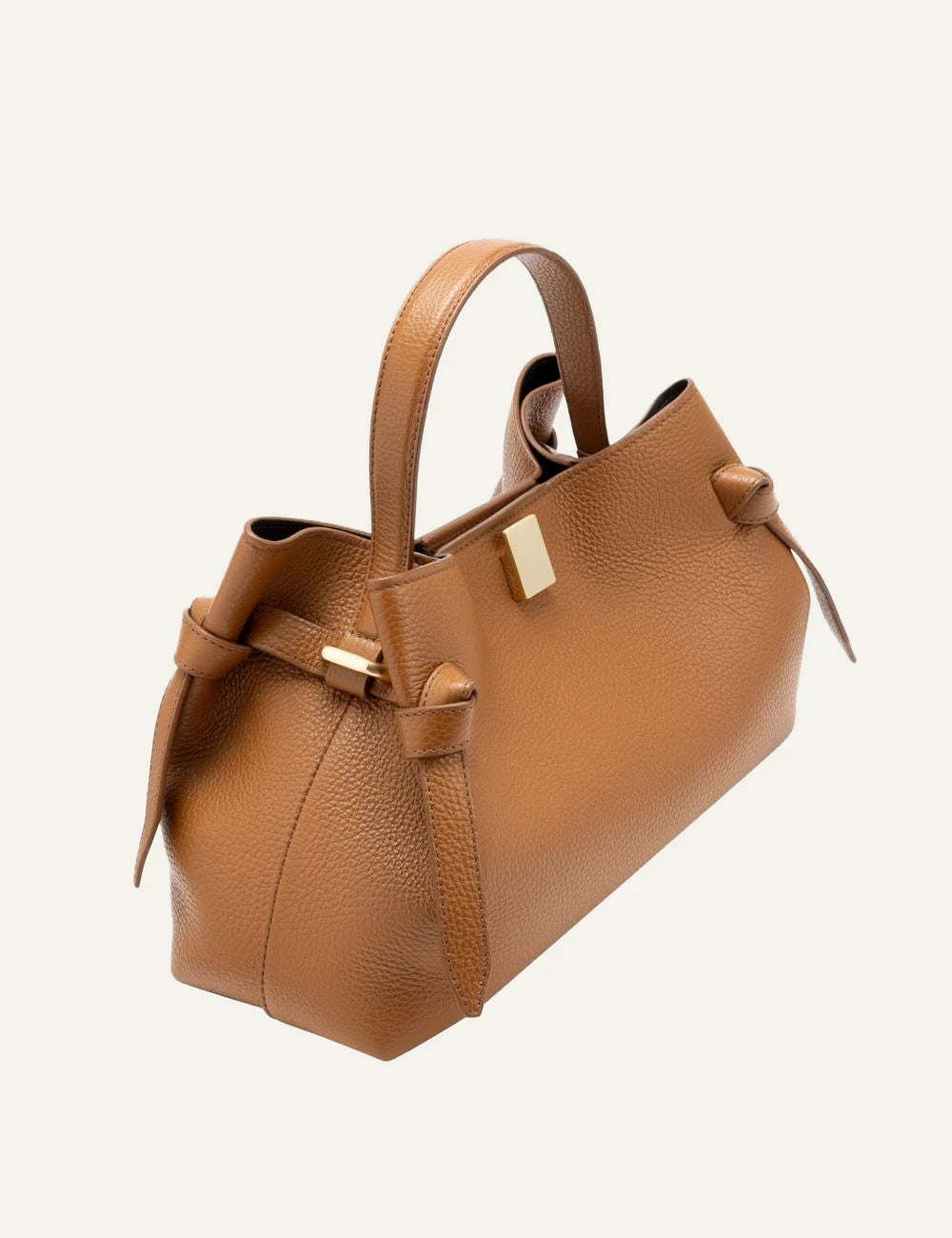 Yuzefi Gyoza pebble leather bag hazel side view