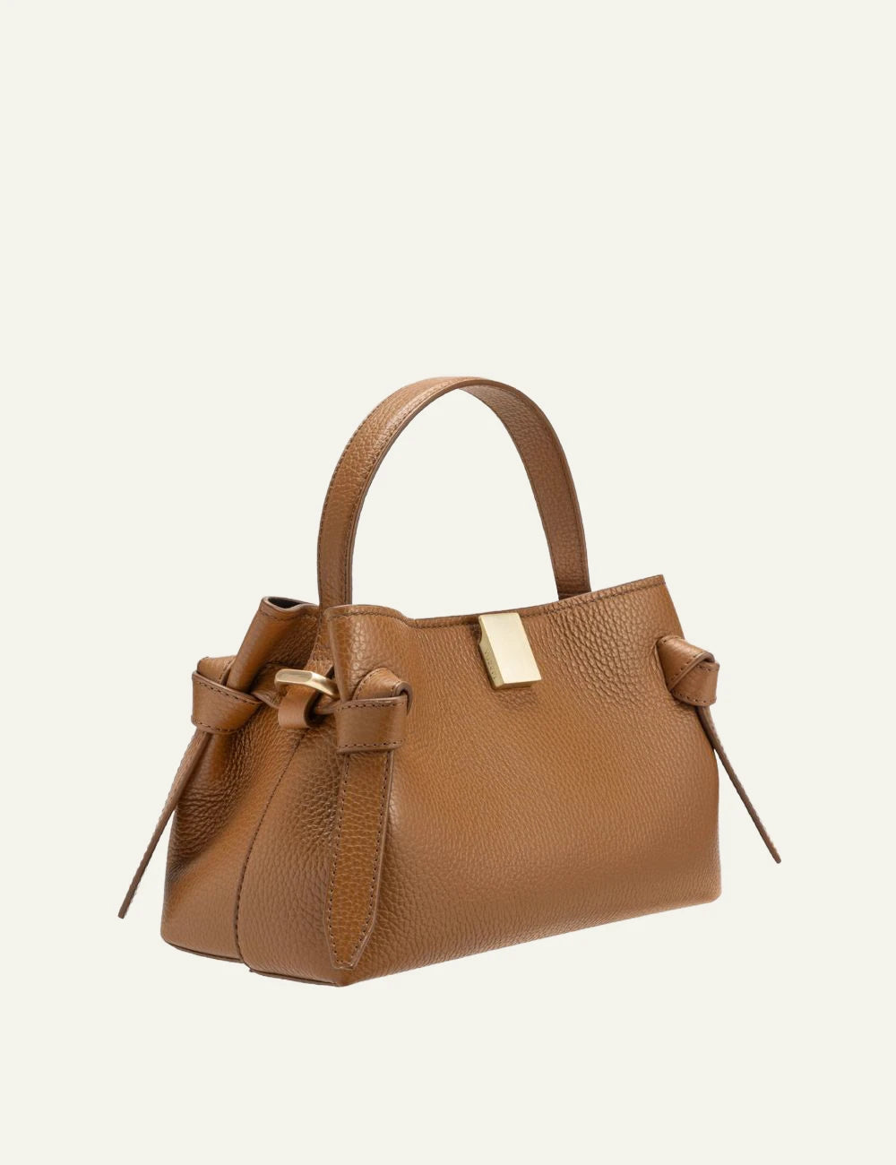 Yuzefi Gyoza Mini pebble leather bag hazel side view
