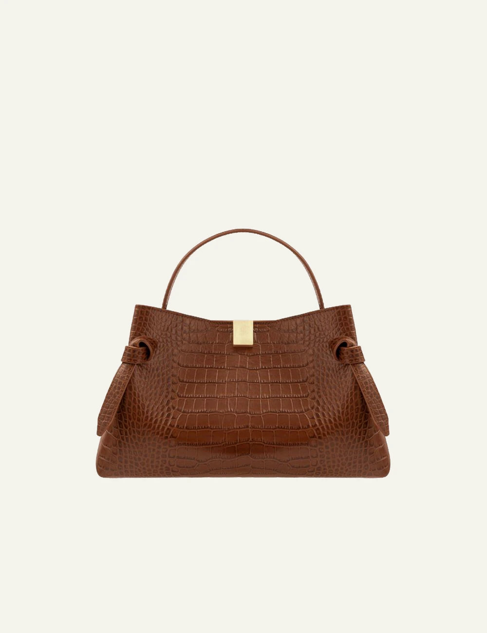Yuzefi Gyoza sierra embossed leather top handle bag