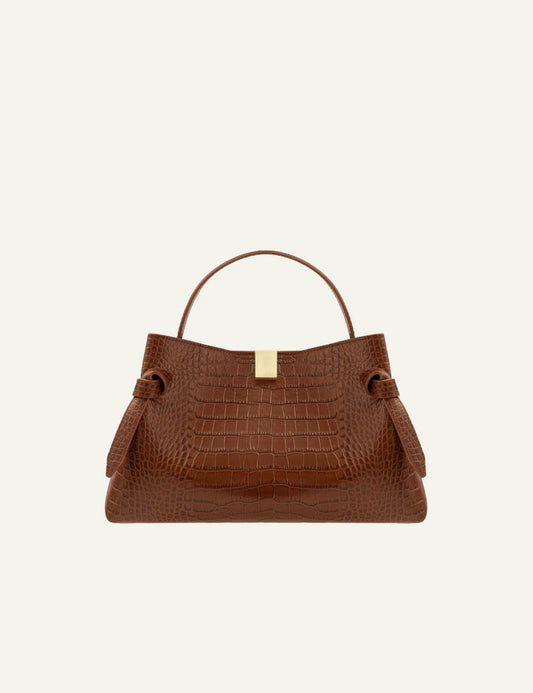 Yuzefi Gyoza sierra embossed leather top handle bag
