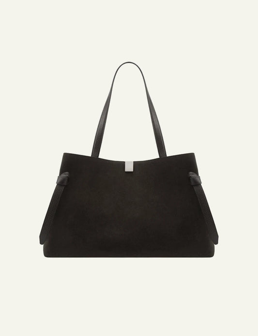 Yuzefi Gyoza Tote ganache suede shoulder bag