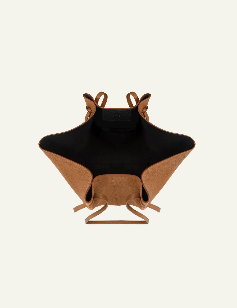 Yuzefi Large Mochi hazel pebble leather shoulder tote bag top