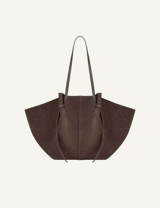 Yuzefi Large Mochi nutmeg suede shoulder tote bag