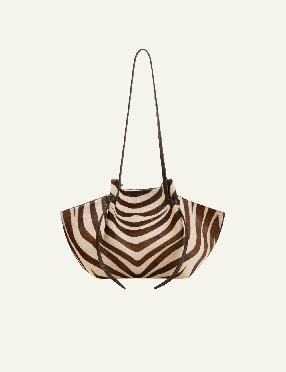 Yuzefi Mochi zebra print pony hair shoulder tote bag