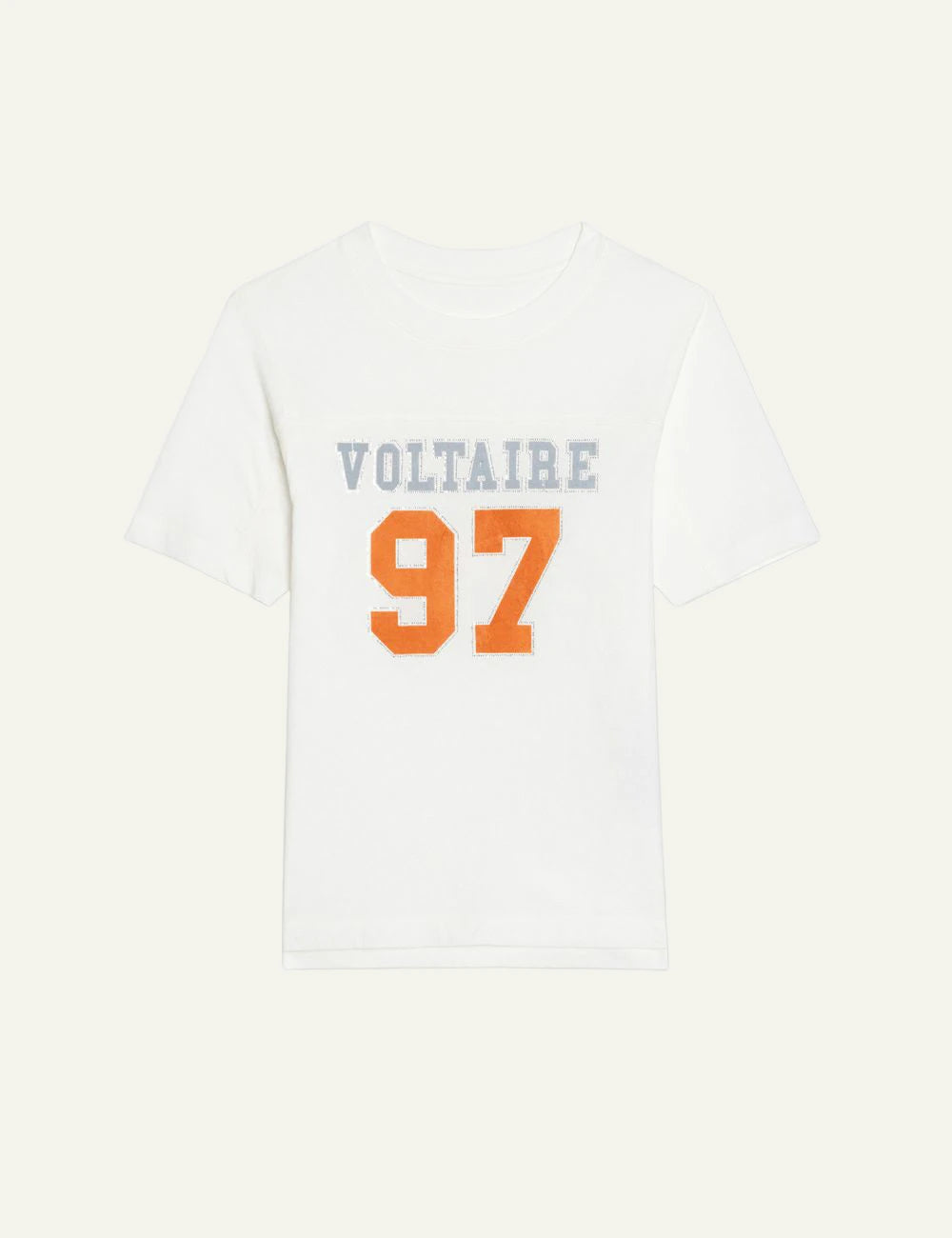 Zadig Voltaire Voltaire 97 t-shirt white cotton front flat print detail