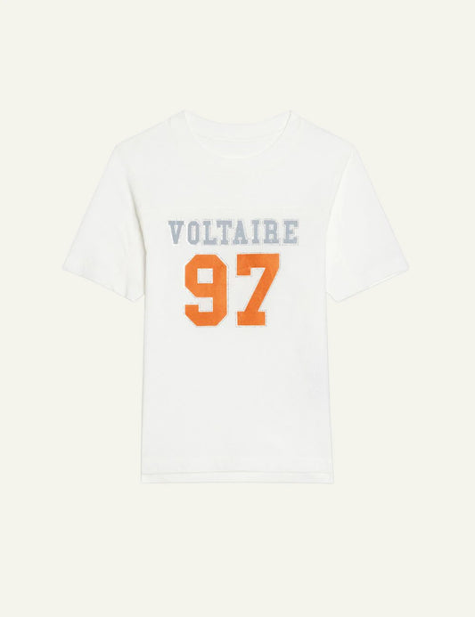 Zadig Voltaire Voltaire 97 t-shirt white cotton front flat print detail