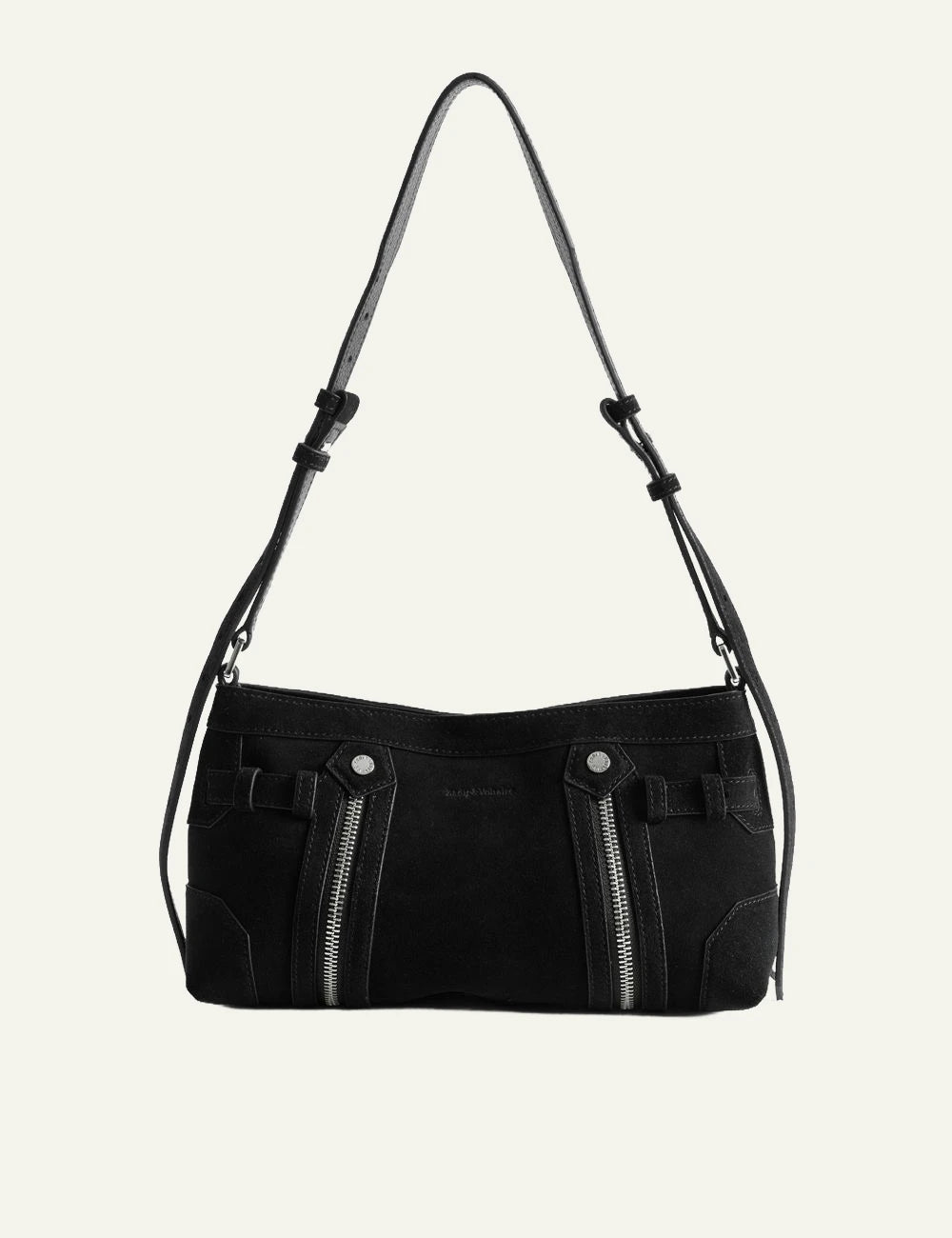 Zadig & Voltaire women's black suede Madison Mini shoulder bag back view