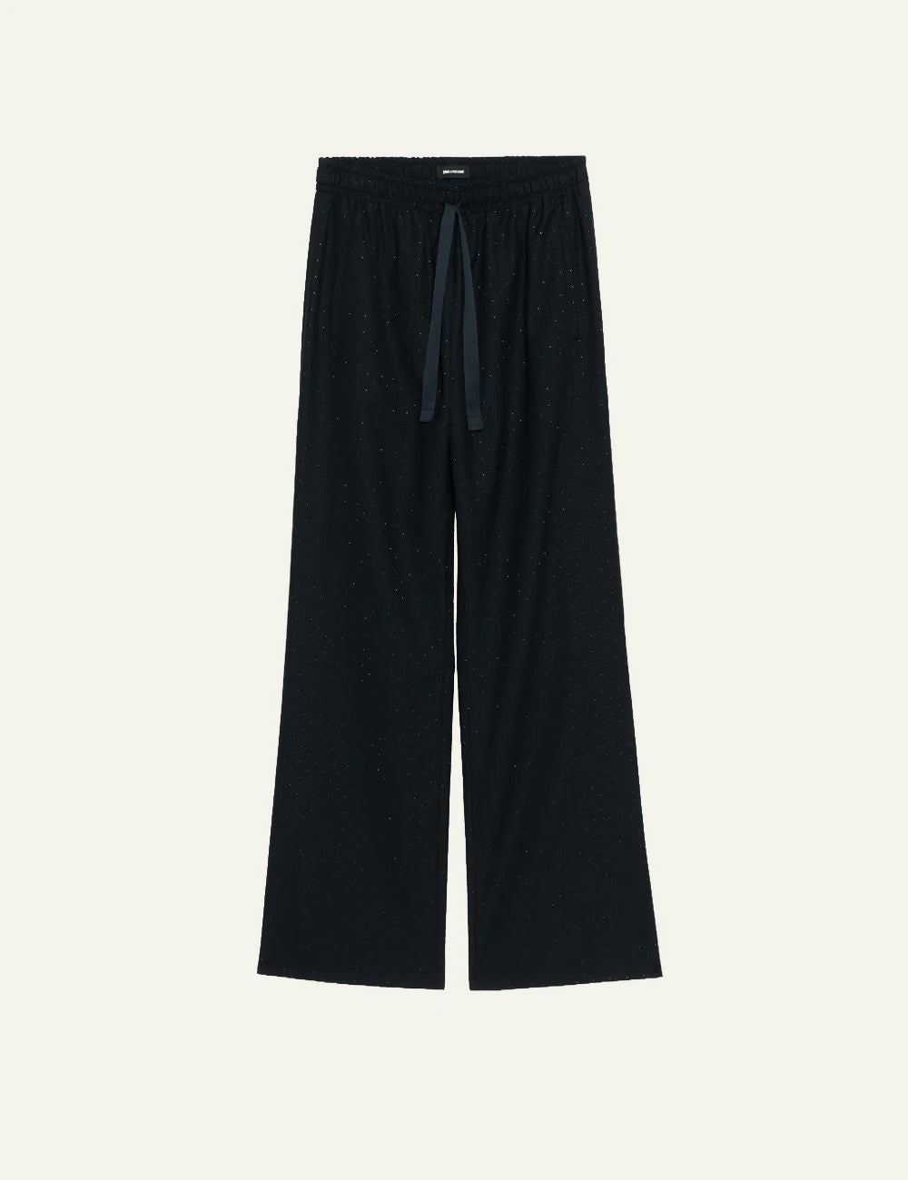 Zadig & Voltaire women's dark blue rhinestone tailored trousers  front view product shot